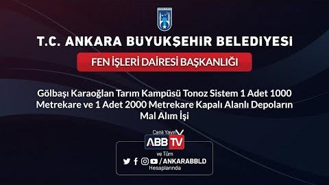 Gölbaşı Karaoğlan Tarım Kampisi Tonoz Sistem 1 Adet 1000 Metrekare Kapalı Alanlı Depoların Mal Alımı