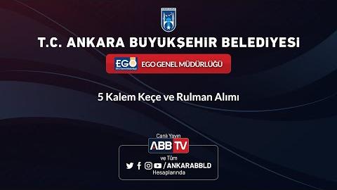 EGO GENEL MÜDÜRLÜĞÜ - 5 Kalem Keçe ve Rulman Alımı