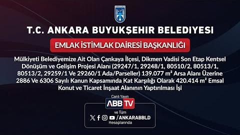 EMLAK İSTİMLAK DAİRESİ BAŞKANLIĞI - Konut ve Ticaret İnşaat Alanının Yaptırılması İşi