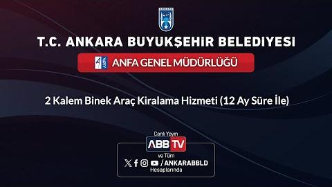 ANFA GENEL MÜDÜRLÜĞÜ - 2 Kalem Binek Araç Kiralama Hizmeti (12 Ay Süre İle)