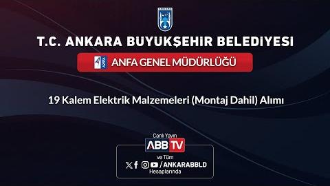 ANFA GENEL MÜDÜRLÜĞÜ - 19 Kalem Elektrik Malzemeleri(Montaj Dahil) Alımı